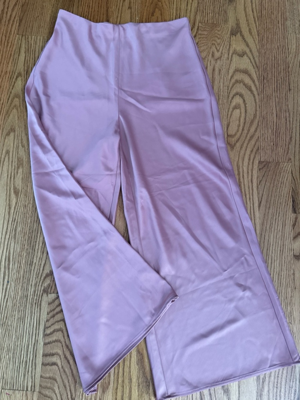 Joie Blush Wide-Leg Satin Trousers